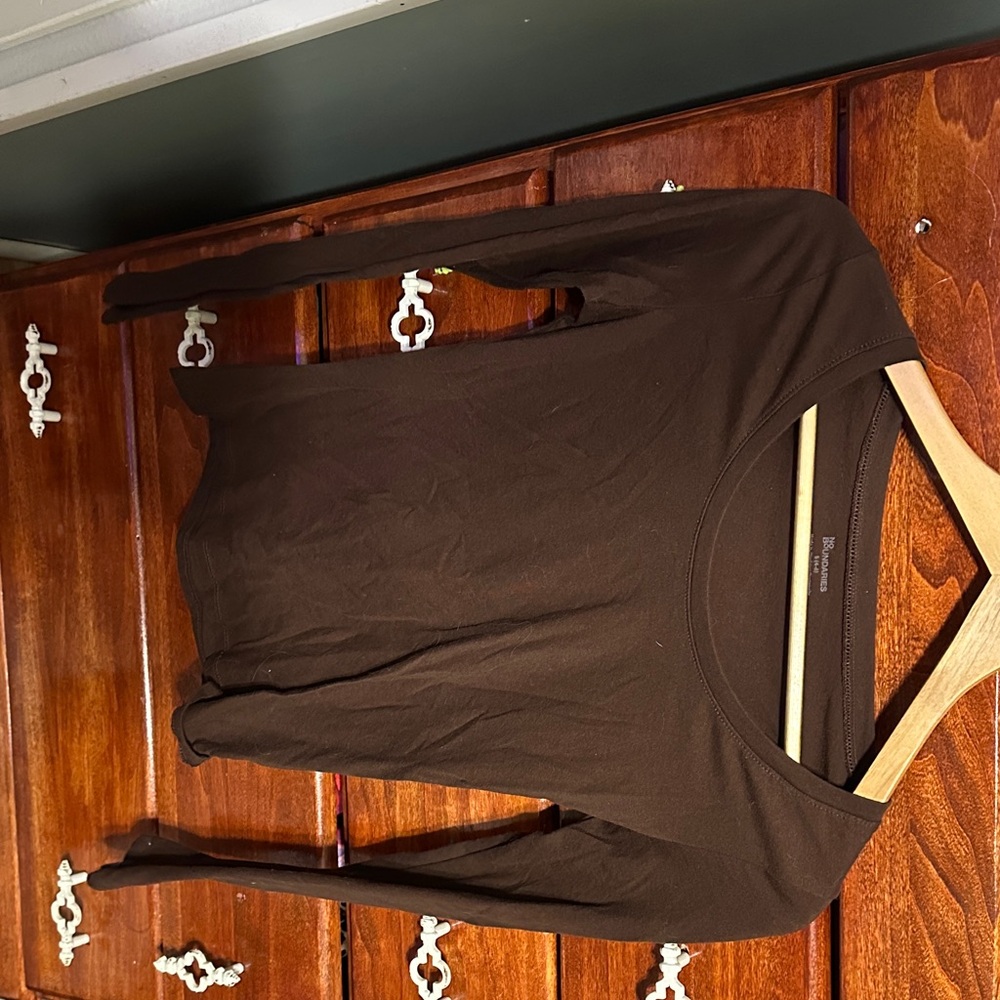adidas Chocolate Brown Long Sleeve Tee